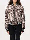Dolce & Gabbana Leopard-print Sequined Woven Bomber Jacket In Braun