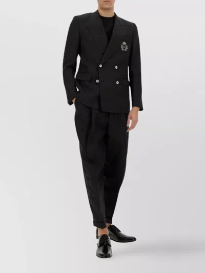 Dolce & Gabbana Jacket Double-breasted Peak Lapels In Black