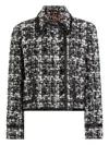 Dolce & Gabbana Women Wool Blend Tweed Jacket In Gray