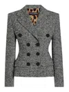 Dolce & Gabbana Tweed Jacket In Gray