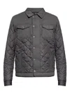 Dolce & Gabbana Button-fastening Quilted Jacket In Gray