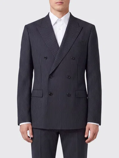 Dolce & Gabbana Jacket Men Color Striped In Black