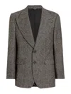 Dolce & Gabbana Single-breasted Felted Jacket In Multi