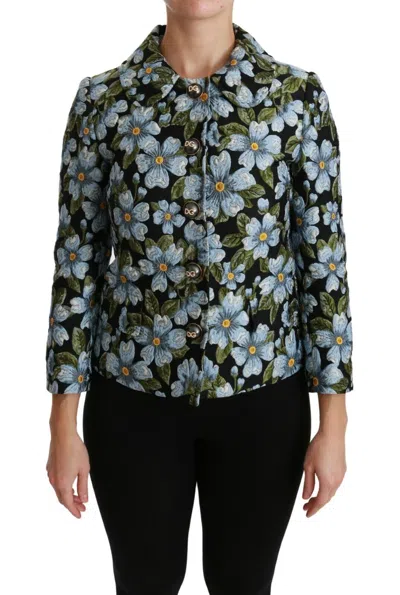 Pre-owned Dolce & Gabbana Jacket Multicolor Floral Brocade Blazer Coat It40/ Us6 / S $3000