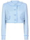 Dolce & Gabbana Cropped Wool Tweed Jacket In Pink
