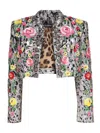 DOLCE & GABBANA JACKET WITH ANIMAL PRINT AND FLOWERS