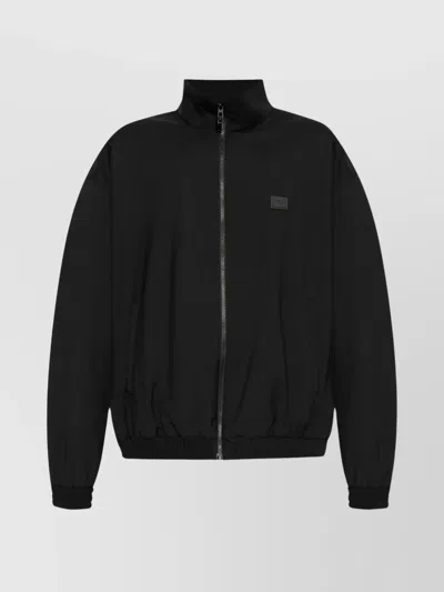Dolce & Gabbana Jacket With Elasticated Cuffs And High Collar