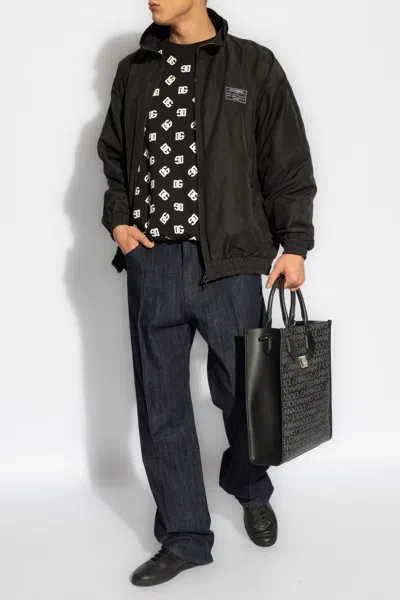Dolce & Gabbana Jacket With Logo In Black