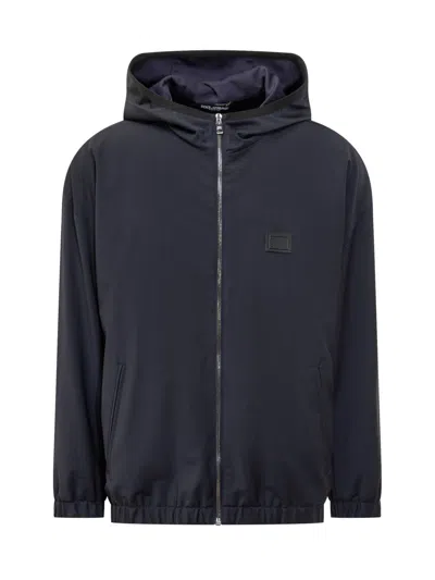 Dolce & Gabbana Jacket With Logo In Blue