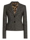Dolce & Gabbana Jacket With Melange Effect In Gray