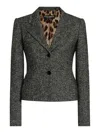 Dolce & Gabbana Women Wool Single-breasted Jacket In Gray