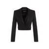 Dolce & Gabbana Short Wool Tailored Jacket In Black