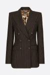 Dolce & Gabbana Double-breasted Pinstripe Wool Turlington Jacket