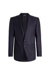 Dolce & Gabbana Single-breasted Linen Sicilia-fit Jacket In Blue