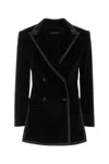 Dolce & Gabbana Velvet Blazer With Button Detailing And Longline Silhouette