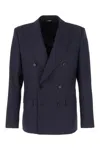 Dolce & Gabbana Double-breasted Tailored Blazer In Darkest Blue 3