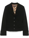 Dolce & Gabbana Crepe Blazer In Black