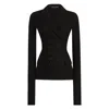 Dolce & Gabbana Double-breasted Jacket In Wool Cloth In Black