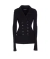 Dolce & Gabbana Tailored Wool Double-breasted Jacket In Black