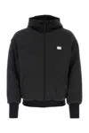 Dolce & Gabbana Men Charcoal Polyester Blend Jacket In Black