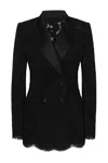 Dolce & Gabbana Black Double-breasted Blazer In Black