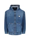 Dolce & Gabbana Jacket Hooded Front Pockets In Blue
