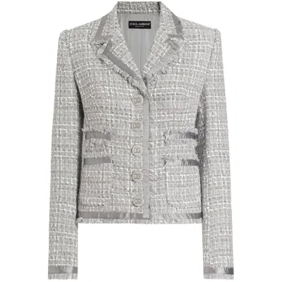 DOLCE & GABBANA JACKETS GRAY