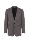 Dolce & Gabbana Single-breasted Felted Jacket In Gray