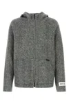 Dolce & Gabbana Melange Grey Acrylic Blend Jacket In Grey