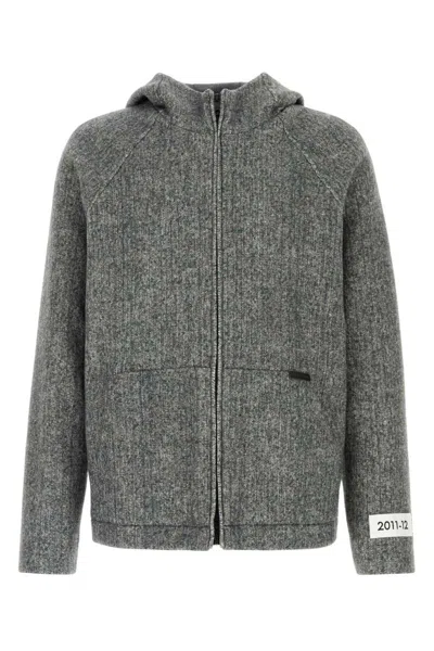 Dolce & Gabbana Melange Grey Acrylic Blend Jacket In Gray