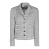 Dolce & Gabbana Dolce&gabbana Women Jacket In Grey Lamé Bouclé In Gray