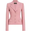 Dolce & Gabbana Tailored Single-breasted Jacket Flap Pockets In Pink