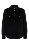 Dolce & Gabbana Padded And Quilted Velvet Shirt Jacket In Purple