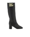 Dolce & Gabbana Leather Boots In Black
