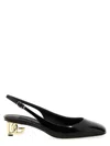 Dolce & Gabbana Black Décolleté With Dg Logo On The Heel