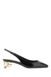 Dolce & Gabbana Black Décolleté With Dg Logo On The Heel In Black