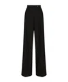 Dolce & Gabbana Wool Jacquard Pants With All-over Dg Logo In Black