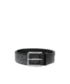 Dolce & Gabbana Men Belt With Buckle Embroidered With Logo In Black