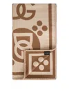 Dolce & Gabbana Jacquard Blanket In Brown