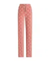 Dolce & Gabbana Chenille Jogging Pants With Jacquard Dg Logo In Pink
