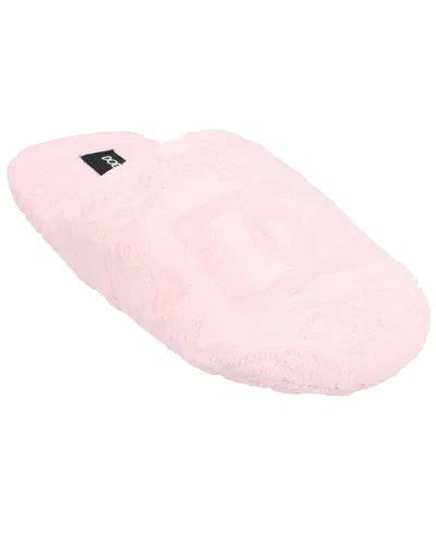 Dolce & Gabbana Jacquard Cotton Terry Slippers In Pink