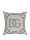 Dolce & Gabbana Wool Jacquard Cushion Medium In Gray