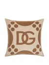 Dolce & Gabbana Wool Jacquard Cushion Medium In Neutral