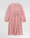 Dolce & Gabbana Jacquard Dress With Dg Logo In Pink