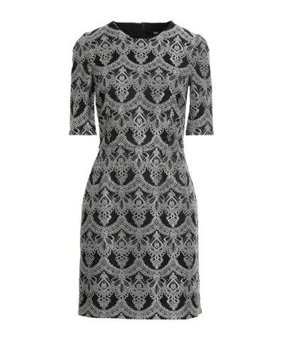 Dolce & Gabbana Jacquard Flared Dress In Animal Print