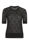 Dolce & Gabbana Knit Crew Neck T-shirt In Black