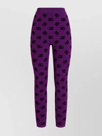 DOLCE & GABBANA JACQUARD LEGGINGS ELASTIC WAISTBAND