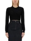 Dolce & Gabbana Viscose Mesh Top With All-over Dg Logo