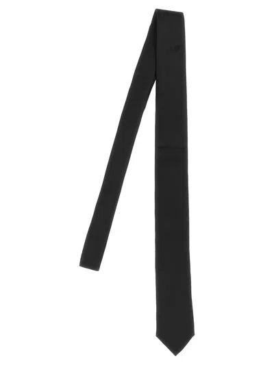 Dolce & Gabbana Jacquard Logo Tie In Black