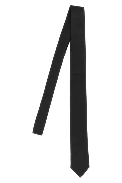Dolce & Gabbana Jacquard Logo Tie In Black